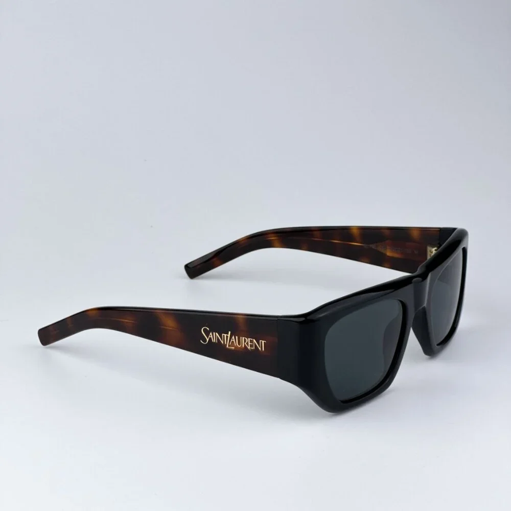 Saint Laurent SL740 004 BRAND NEW Sunglasses Black Havana Square Unisex